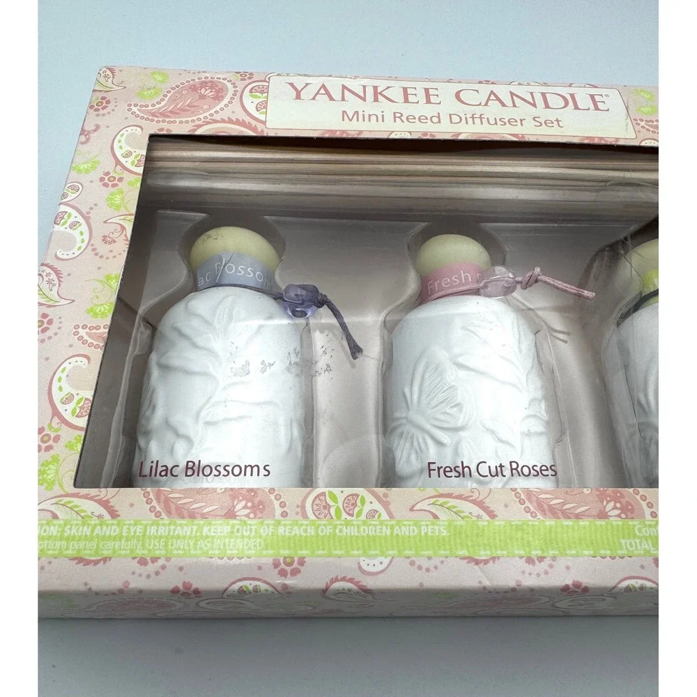 Vtg Yankee Candle Mini Reed Diffuser Set 3 Scents Rare New Discontinued Boxed
